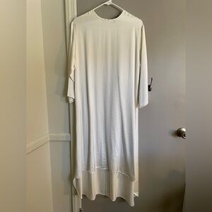 Blue Moon Women’s Silky Modern White High-Low Dress